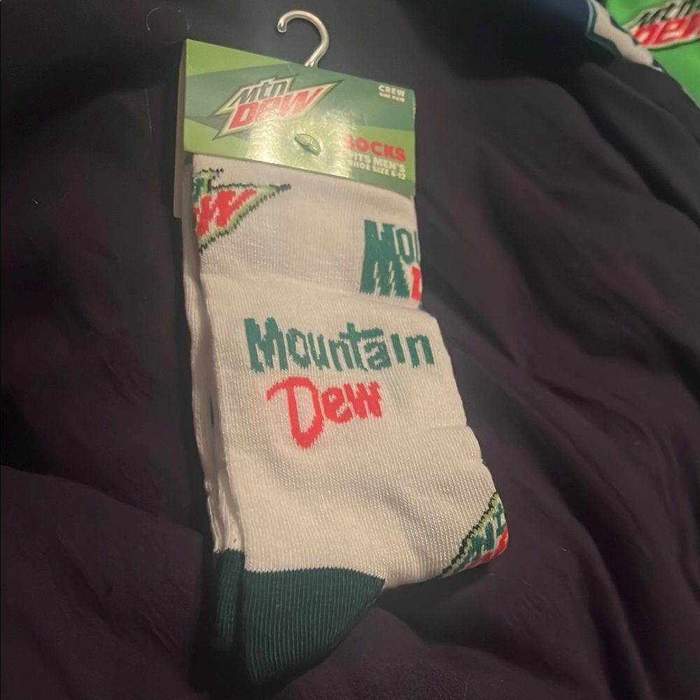 White and Green Socks